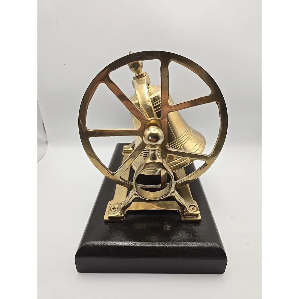 Nautical‎ Brass Ships Wheel Hotel Counter Table Bell Vintage